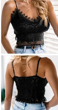 Load image into Gallery viewer, Black Lace Bralette Crop Top
