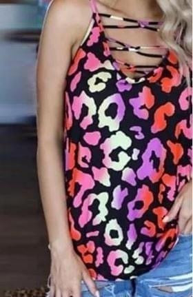 Ombre Leopard Print Tank