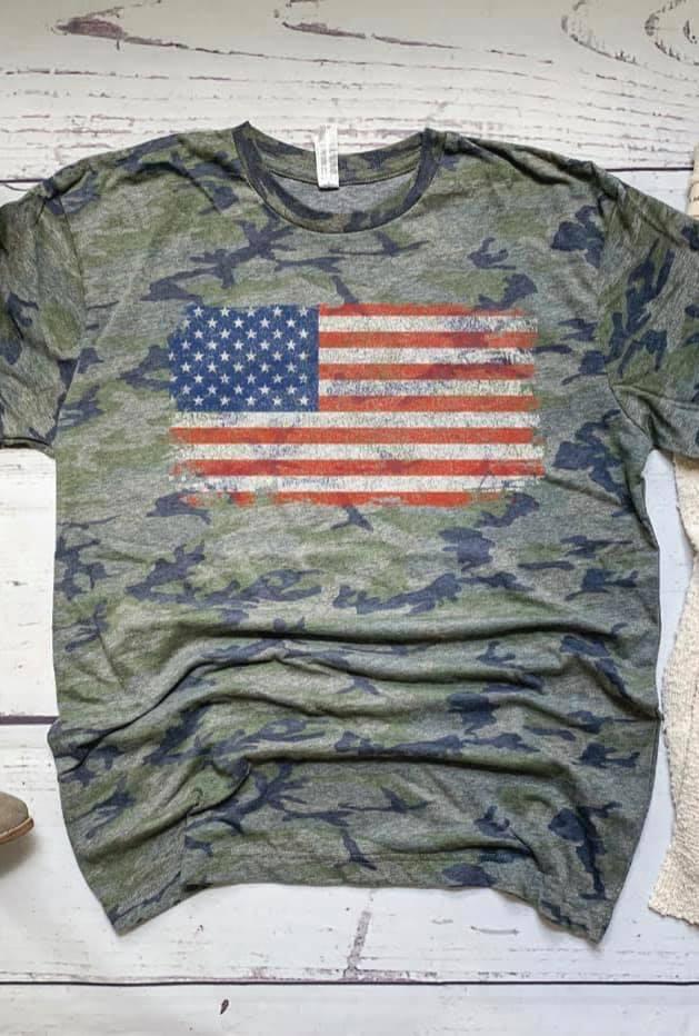American Flag Camo T-Shirt