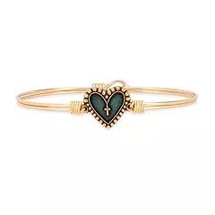 Rosary Heart Bangle Bracelet - Keep the Faith