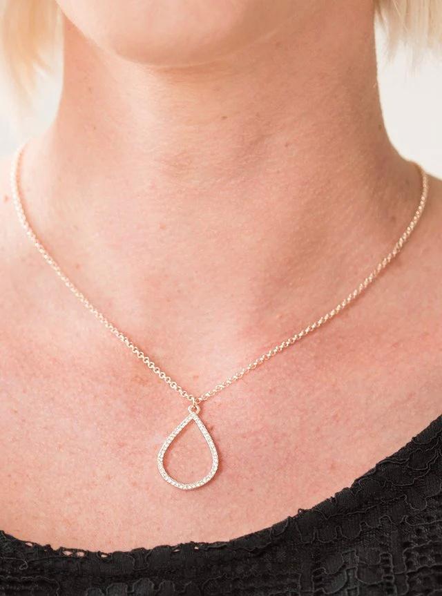 Gold Necklace & Earrings