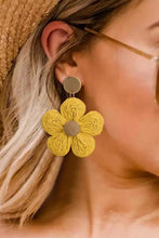 Load image into Gallery viewer, Bohemian Flower Rattan Earrings
